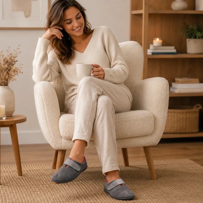 Chausson Femme Ambre Noir