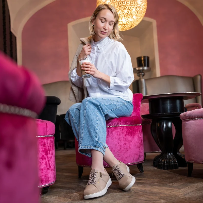 Chaussure à lacets Femme Kelly Taupe