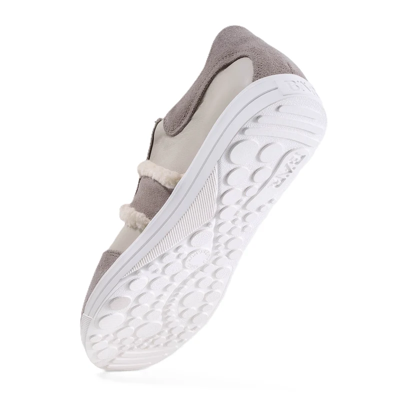 Basket Femme Elody Blanc Taupe