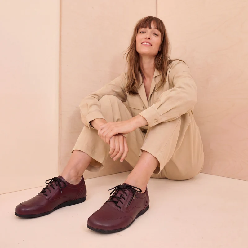 Chaussure à lacets Femme Clea Bordeaux