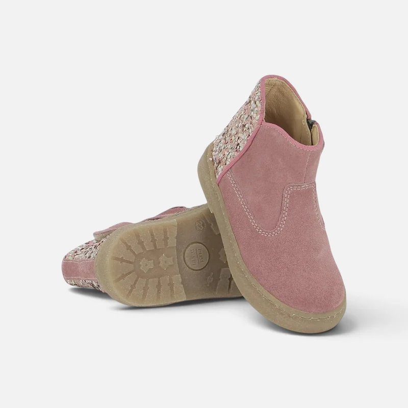 TRIX BACK - VELOURS-GLITTER - ROSY