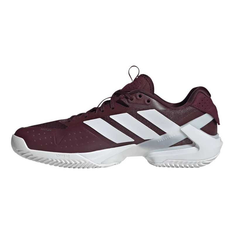 adizero Ubersonic 5 Chaussure terre battue Hommes - rouge vin, argent