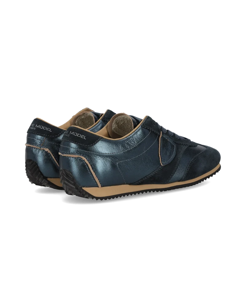 Sneakers Planche Women, Metallic Ocean Blue