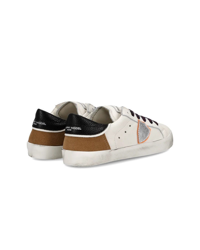Sneaker Prsx Kids, White Cognac Black