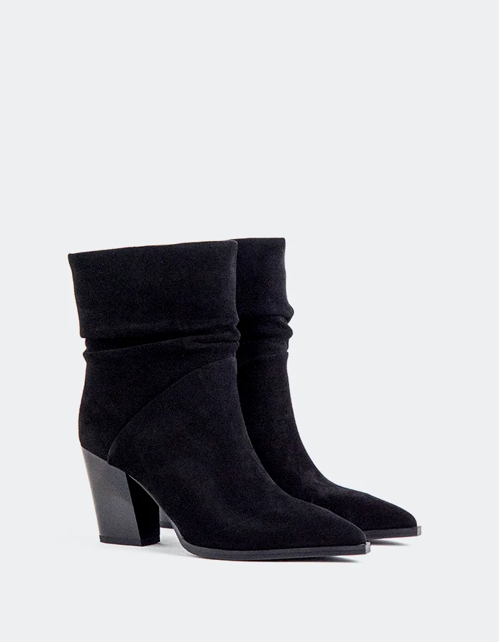 Evania Black Suede