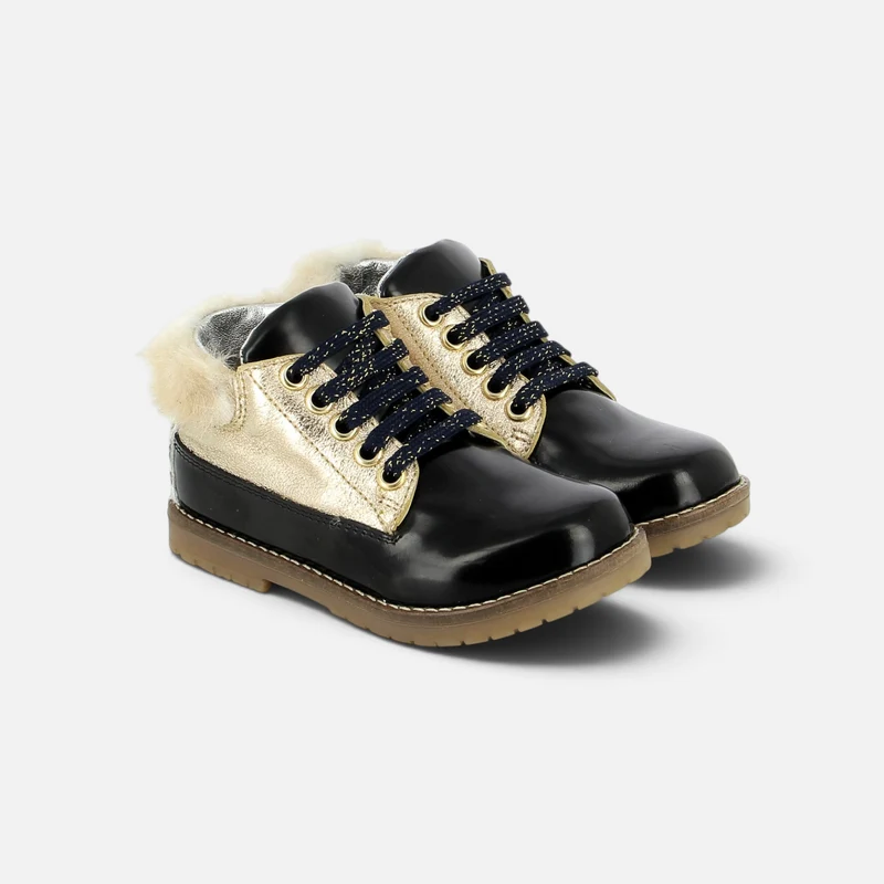 BOB ZIP WORK - COLLEGE-LAM - NOIR-DORE