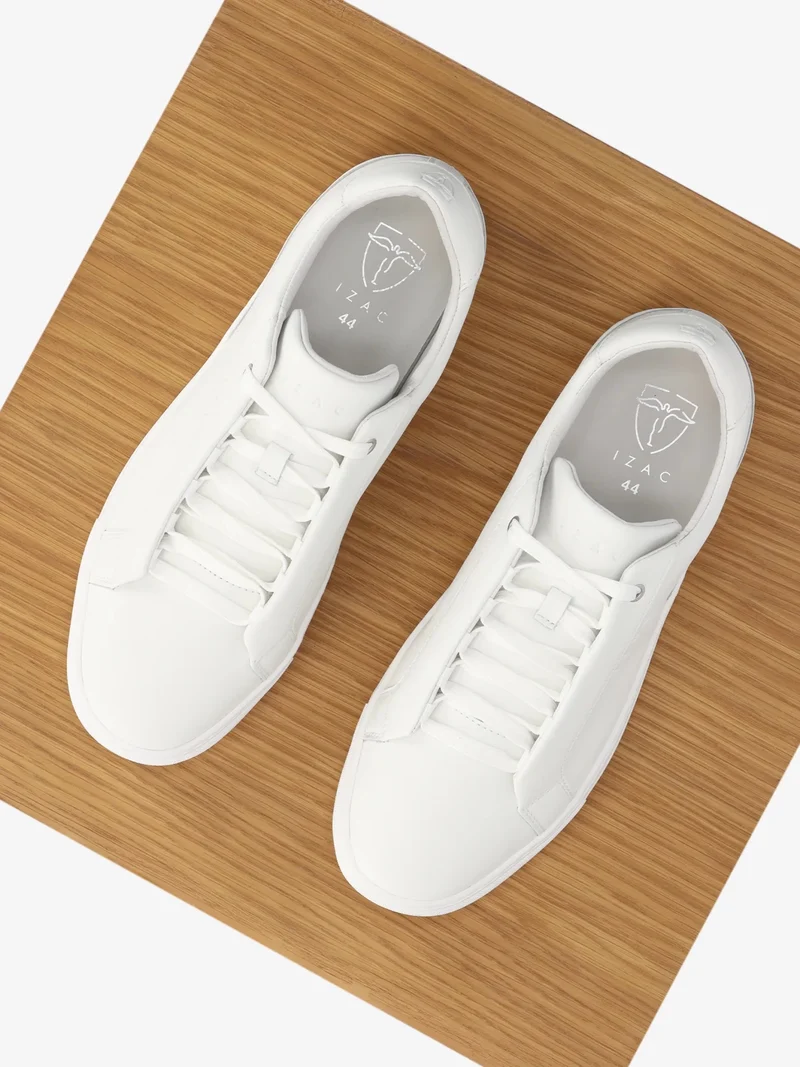 Baskets en cuir blanc