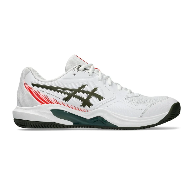 Gel-Dedicate 9 Chaussure terre battue Hommes - blanc, bleu petrol