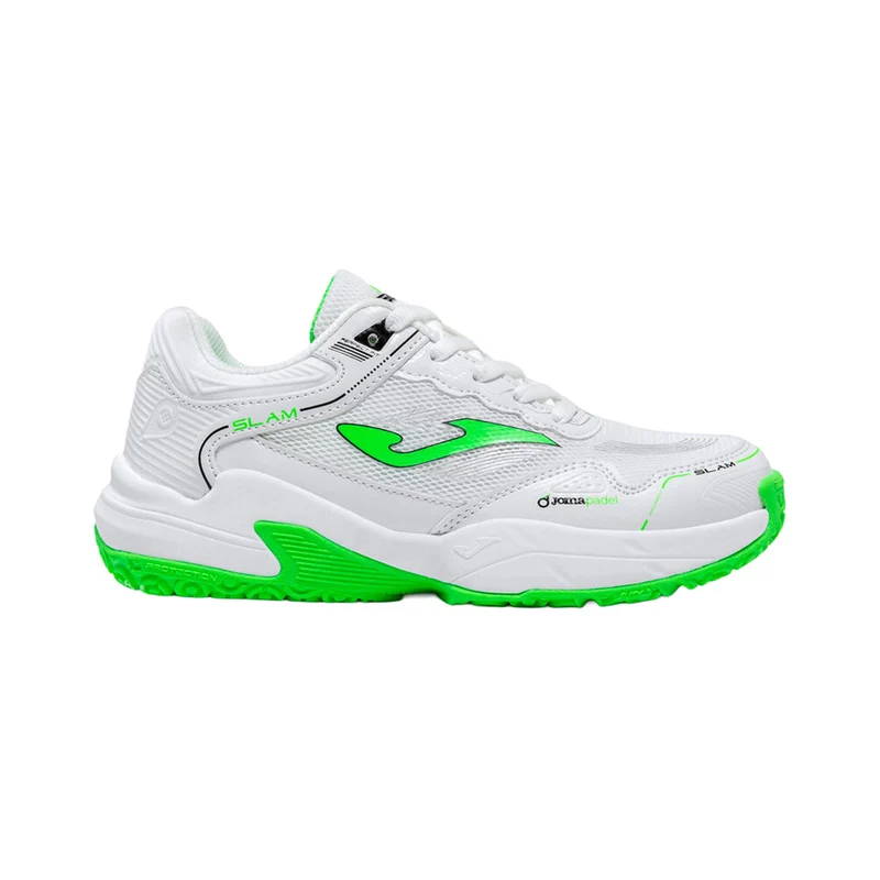 Slam Chaussures padel Enfants - blanc, vert fluo
