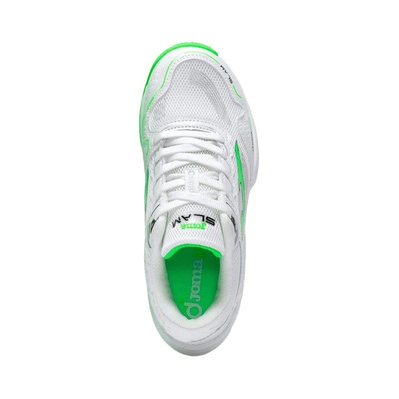 Slam Chaussures padel Enfants - blanc, vert fluo