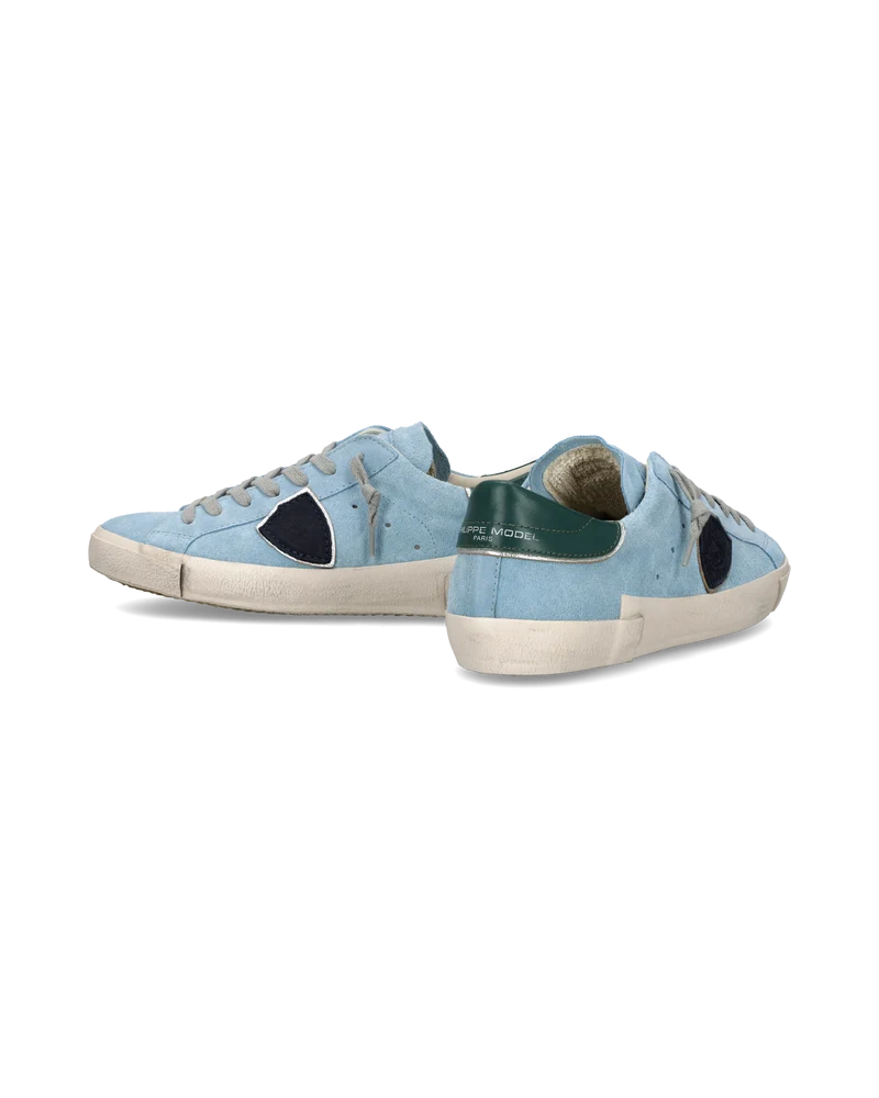 Sneakers Prsx Men, Light Blue Dark Green
