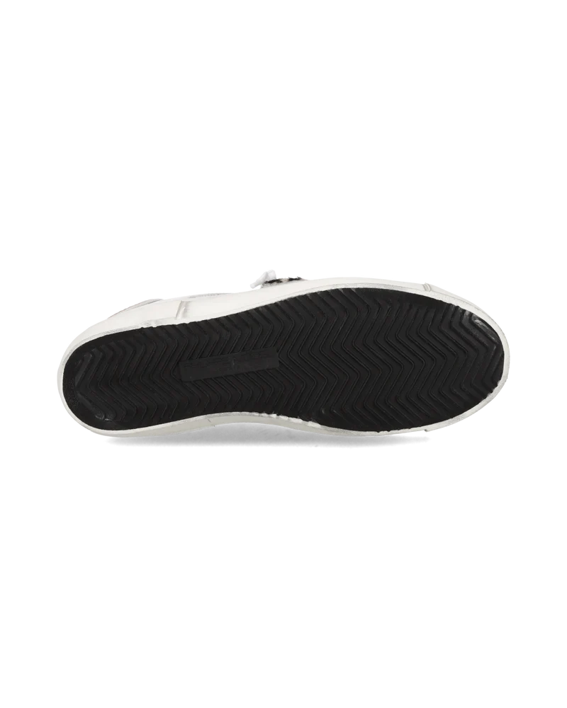 Sneakers Prsx Women with Animal-Print Shield, White Bronze Beige