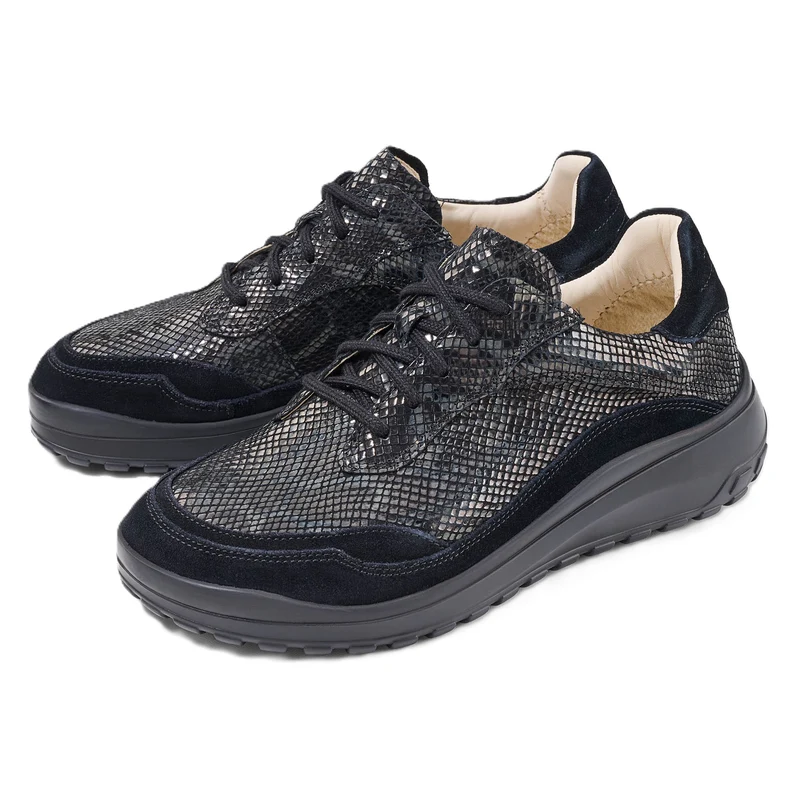Chaussure à lacets Femme Quinn Noir serpent
