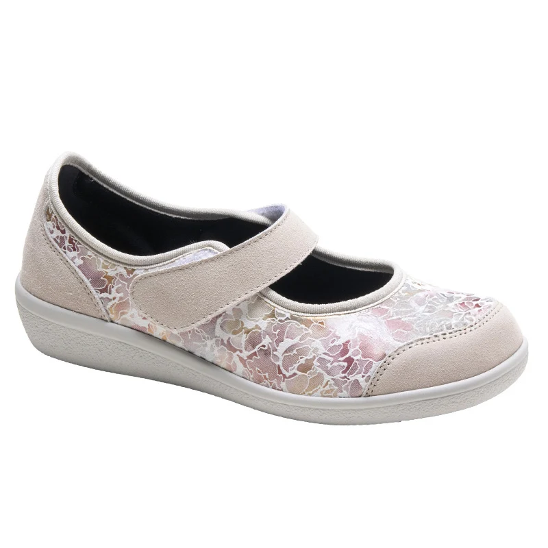 Mocassin Femme Sevilla Beige fleuri