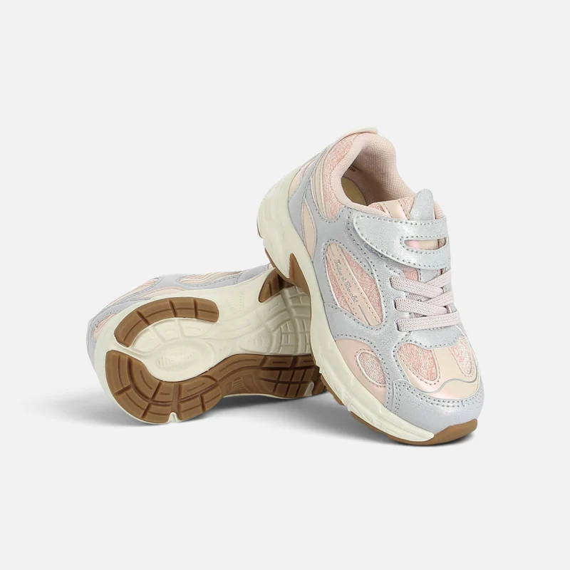 TC SNEAK JOG - LAMINATO-MESH - PINK-GREY