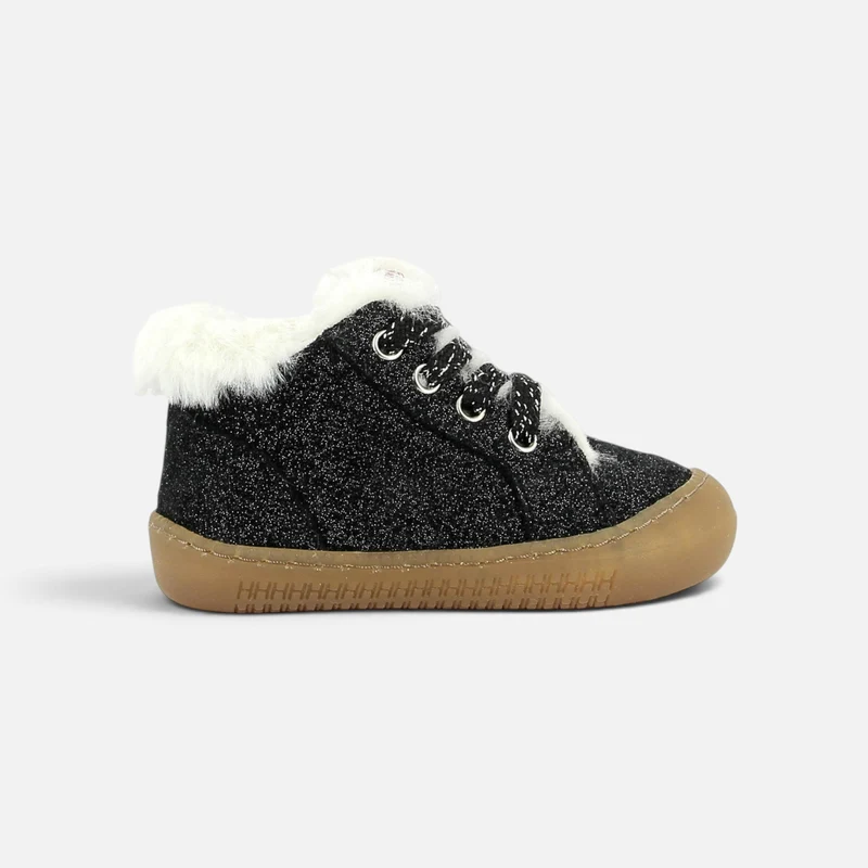 YAKA WALK FUR - VELOURS STAR - NOIR ARGENT
