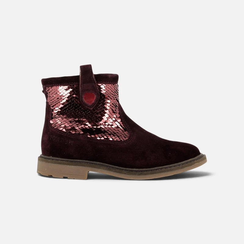 SISTER SEQUIN - VELOURS-SEQUIN - GRENAT-ROUILLE