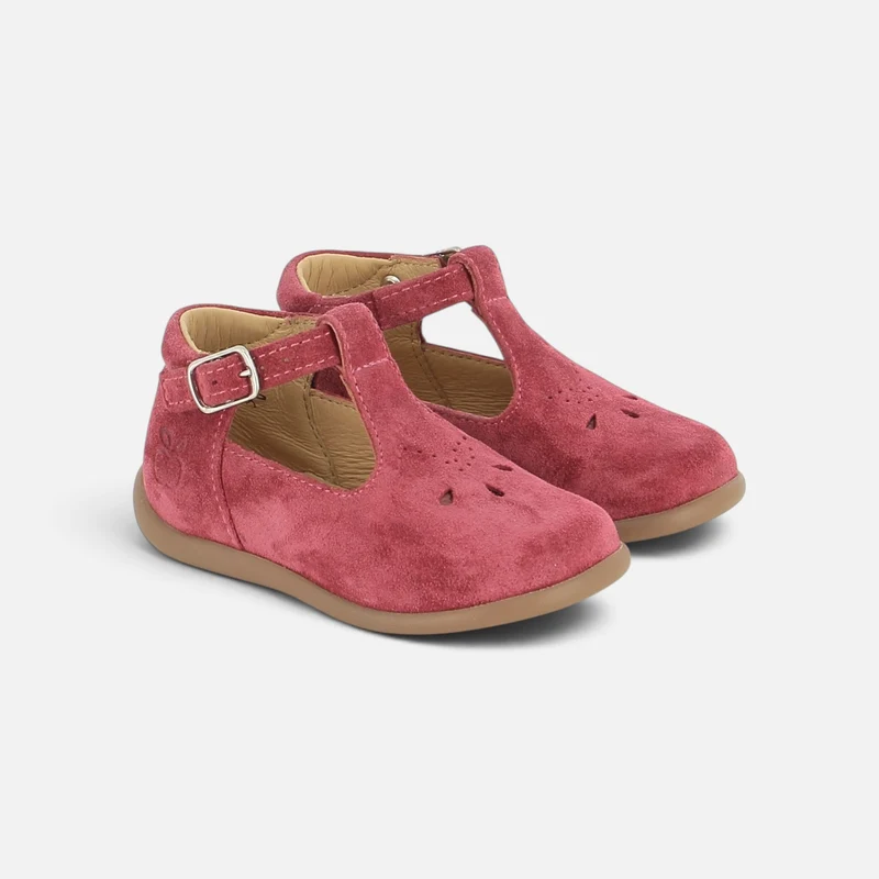 STAND-UP SALOME - VELOURS - CHERRY