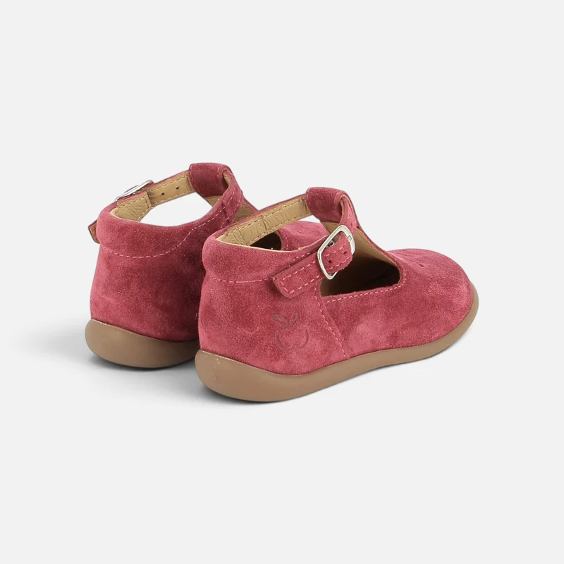STAND-UP SALOME - VELOURS - CHERRY