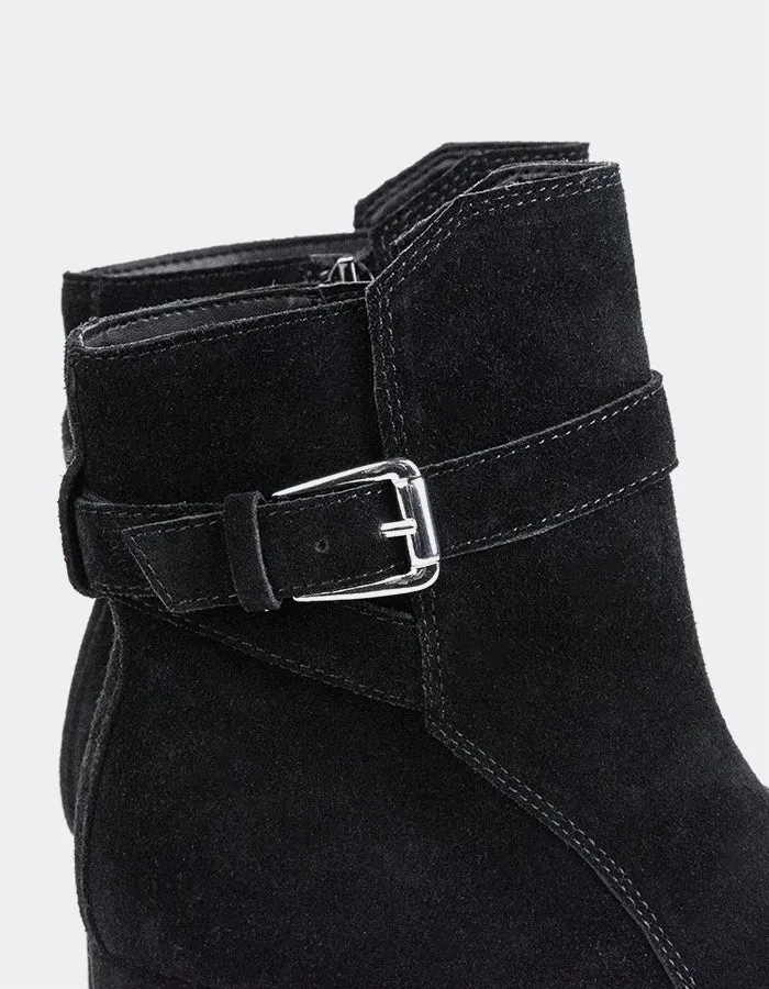 Caroline Black Suede
