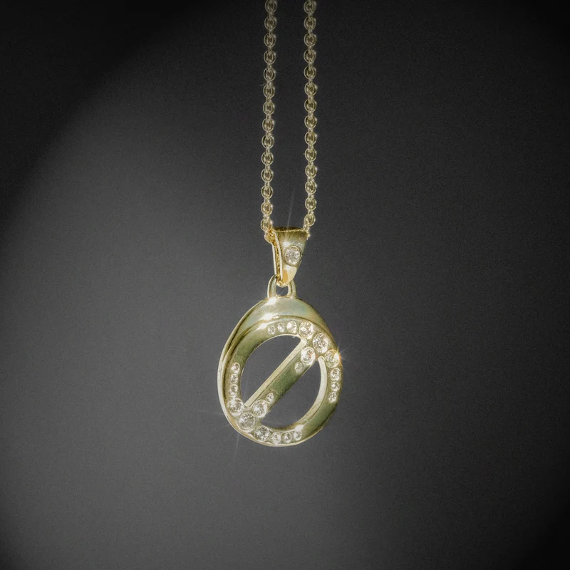 EVO RUN W SNAKE KISS DORÉ - Collier orné de Cristaux Swarovski® inclus