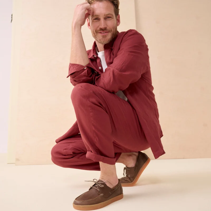 Chaussure à lacets Homme Emiliano Brun foncé