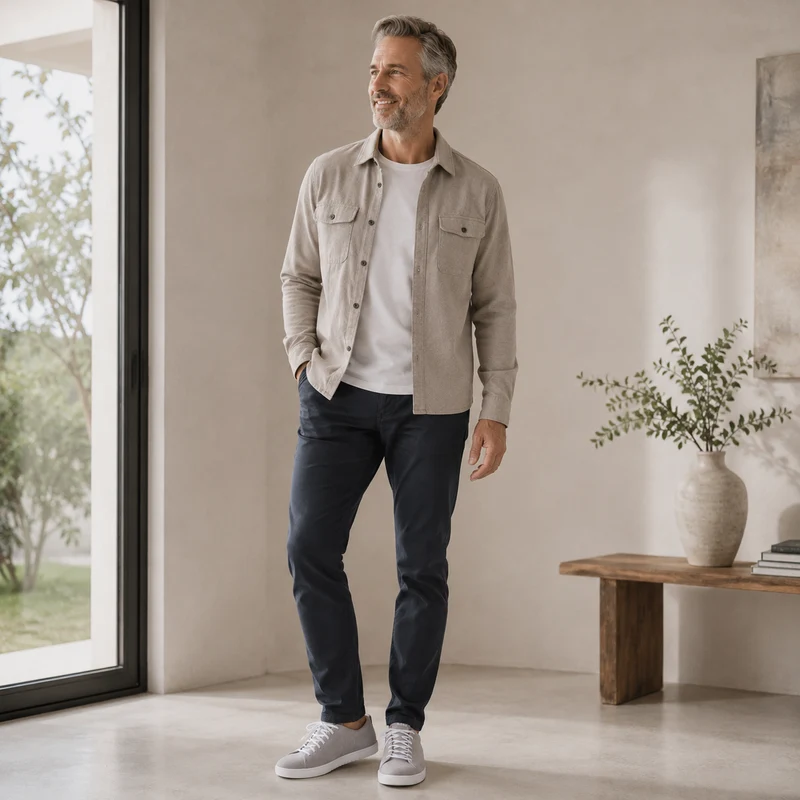 Chaussure à lacets Homme Dale Gris clair