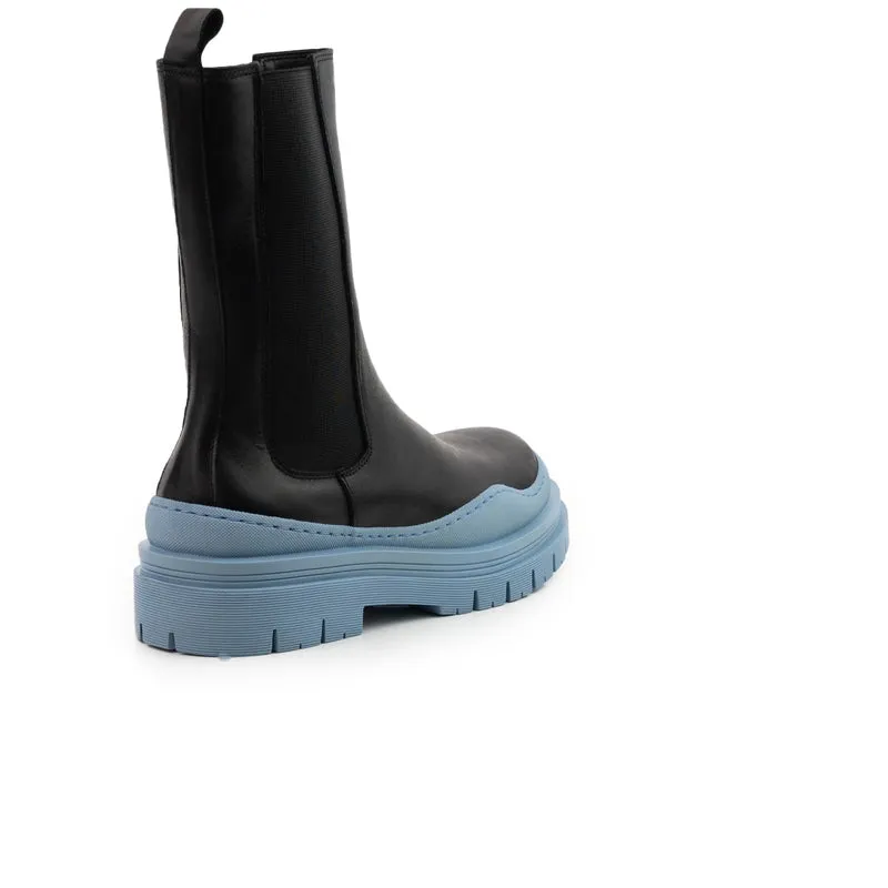 Nagano Black Leather/Blue Sole