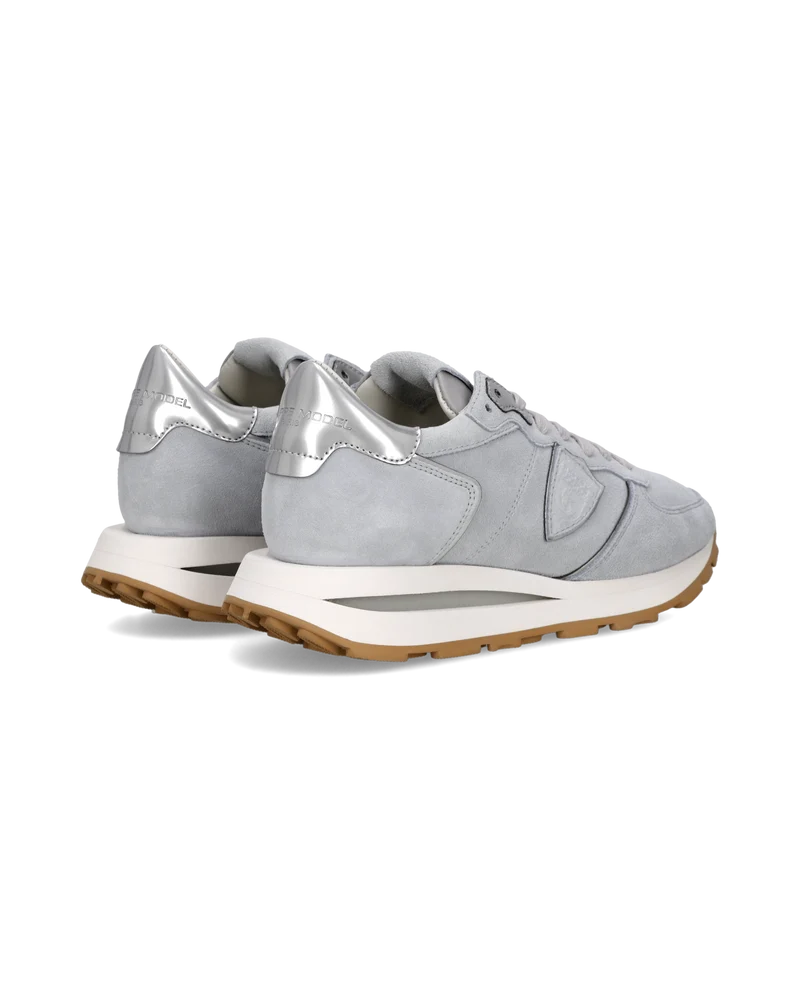 Sneakers Tropez Haute Women with metallic details, Light Blue