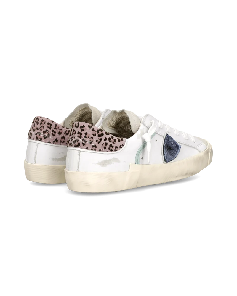 Sneakers Prsx Women, White Light Blue Animal-Print