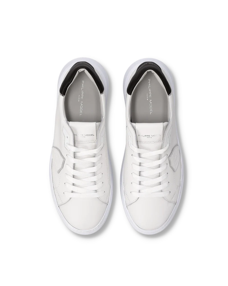 Sneakers Temple Men, White Dark Brown