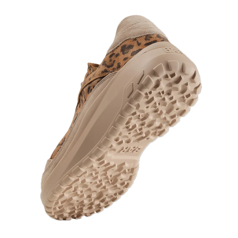 Chaussure à lacets Femme Quinn Leopard-Cognac