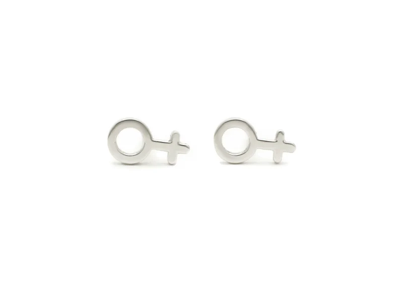 Boucles d’oreilles du symbole féminin