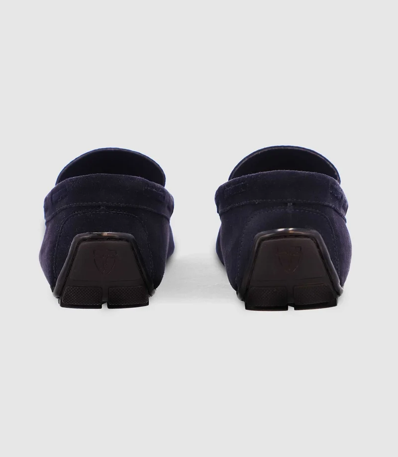 Chaussures bateau en daim marine