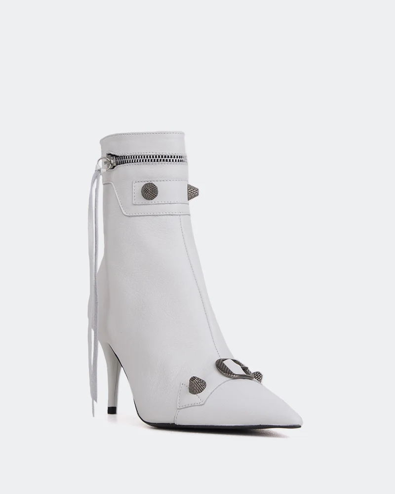 Minaj White Leather