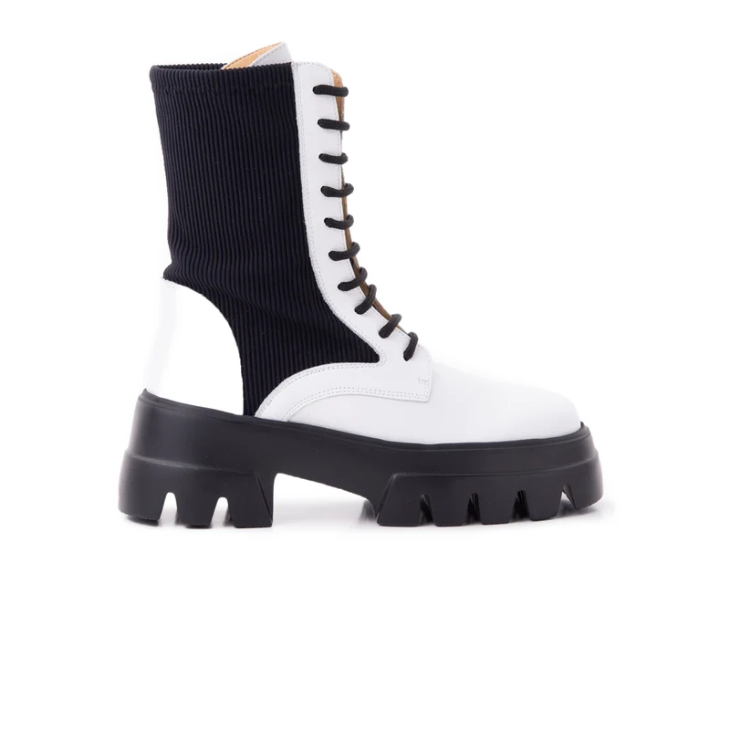 Newark White Leather