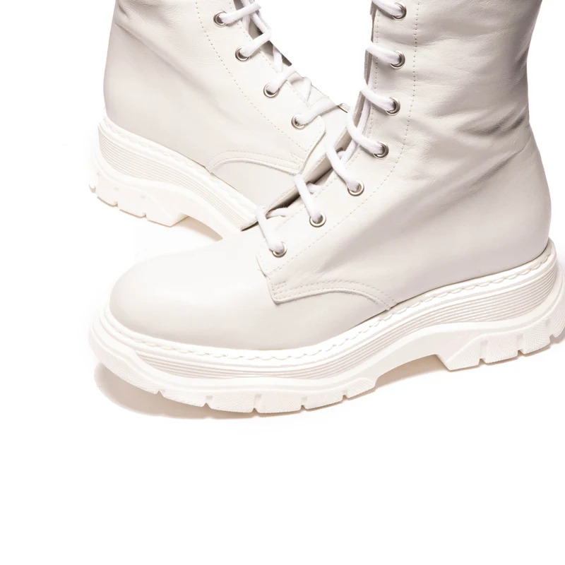 Robertson White Leather