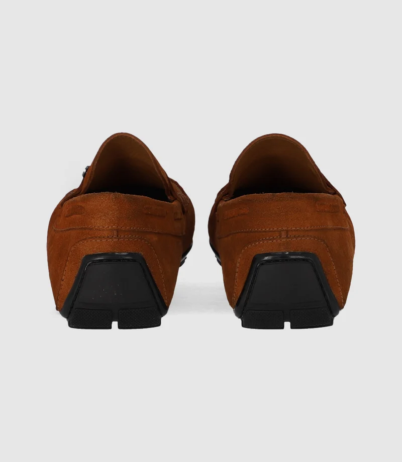 Mocassins en velours camel