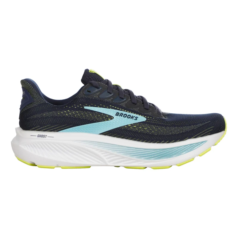 Ghost 17 Wide Chaussure de running sans stabilisateurs Hommes - bleu foncé, jaune lemon