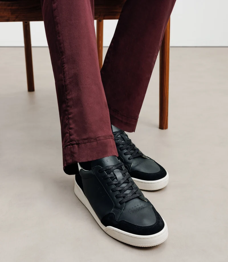 Baskets en cuir noir