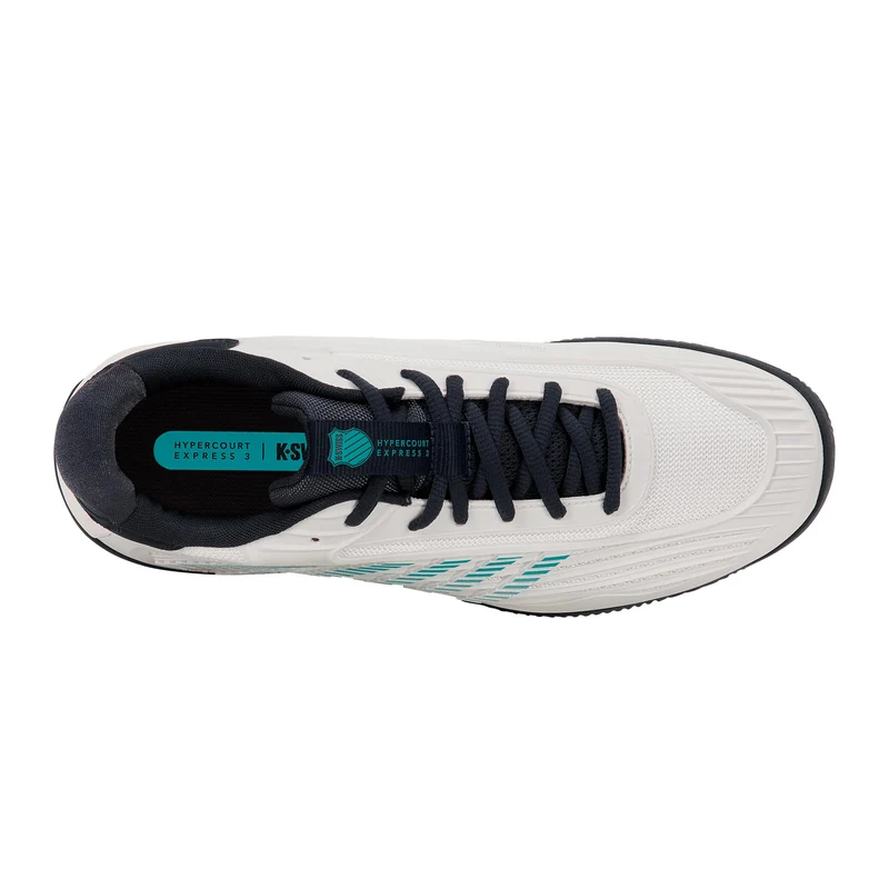 Hypercourt Express 3 Chaussure terre battue Hommes - blanc, turquoise