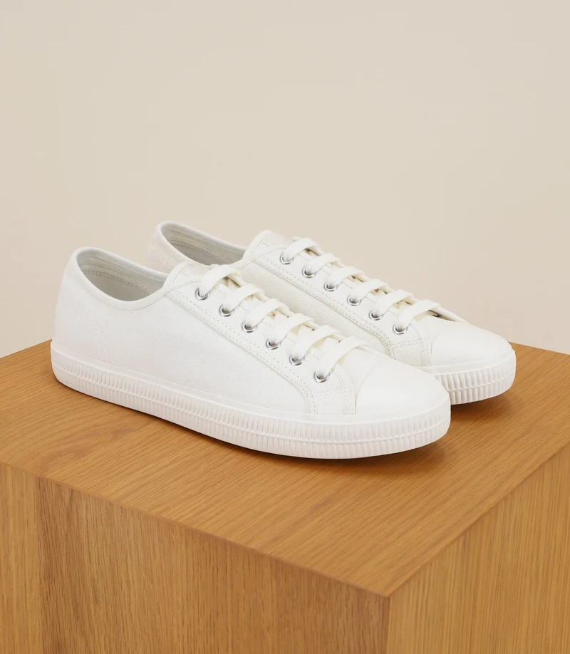 Chaussures baskets en toile écru