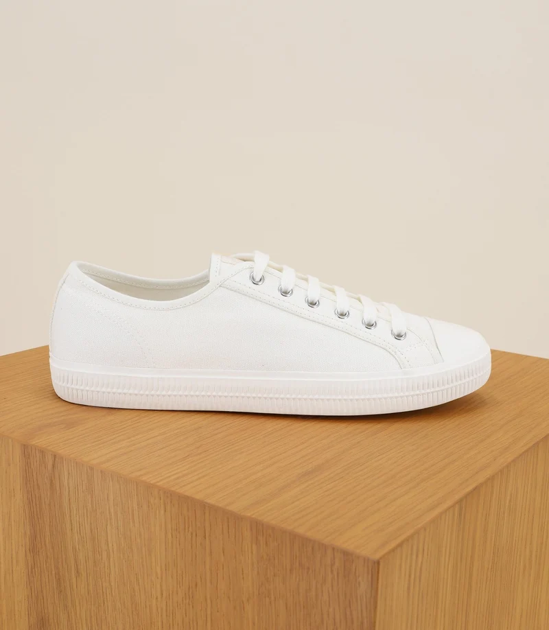 Chaussures baskets en toile écru