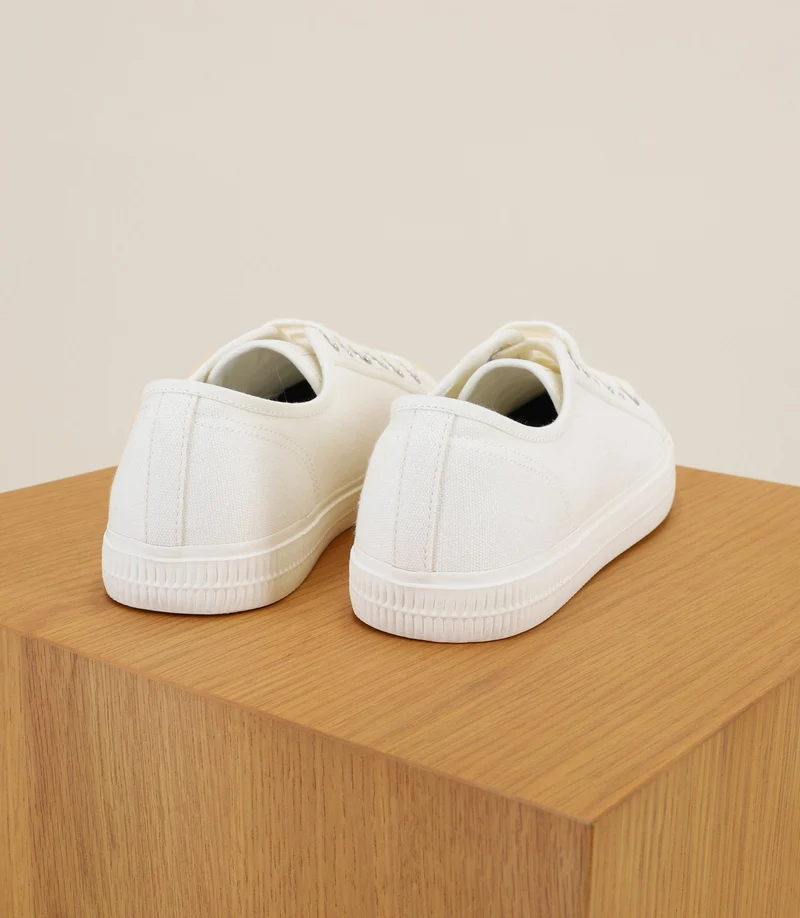 Chaussures baskets en toile écru