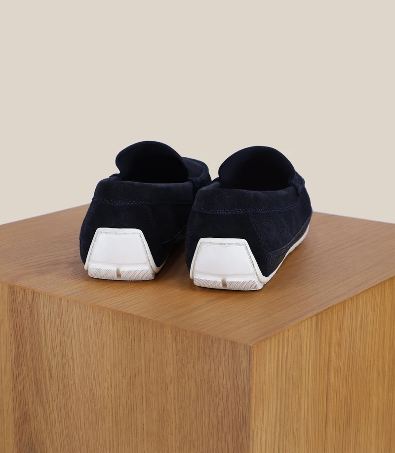 Mocassin en daim marine