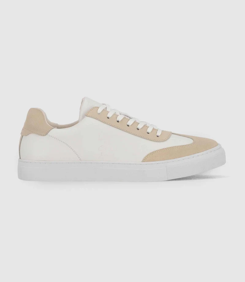 Sneakers à lacets en cuir blanches