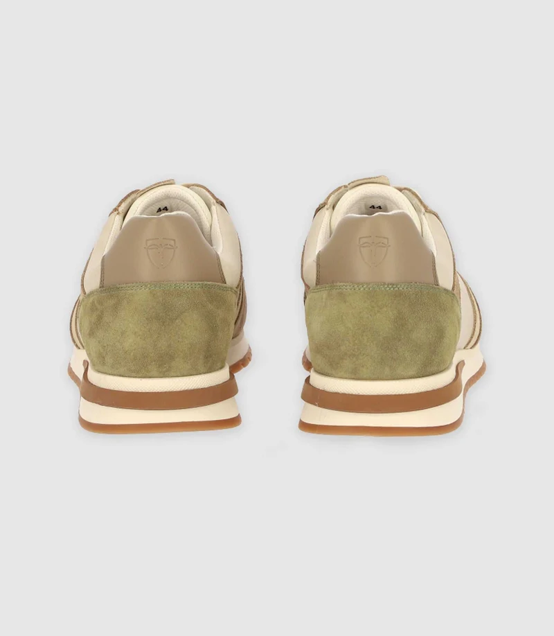 Sneakers beige et kaki