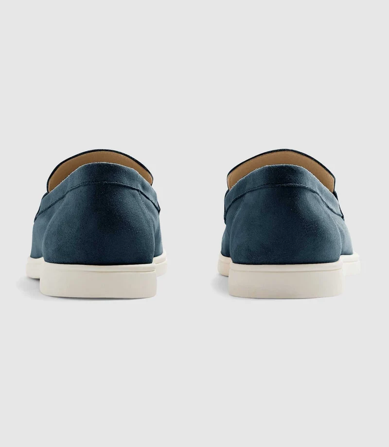 Mocassin en daim bleu EMILE