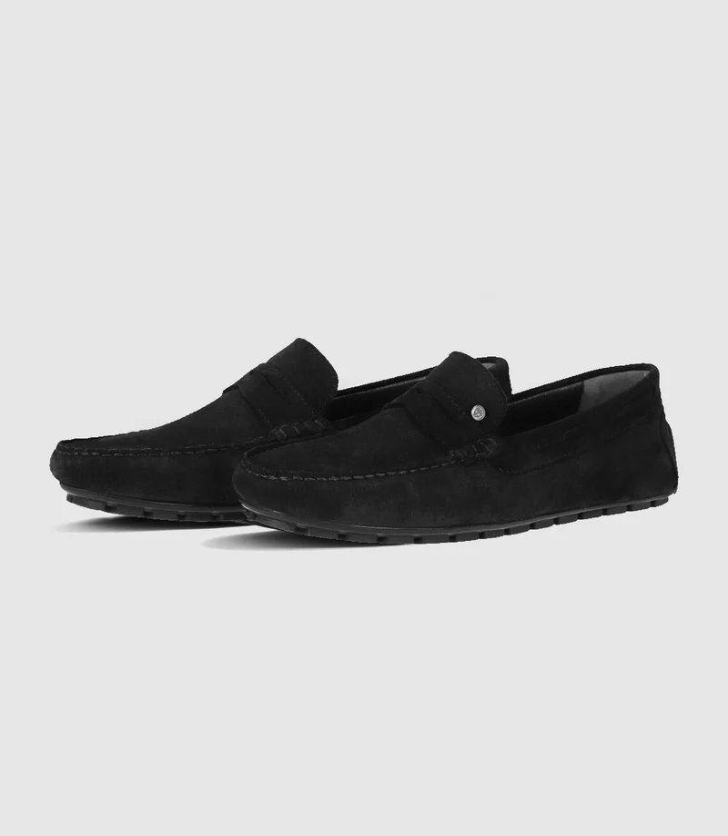 Mocassins en velours noir
