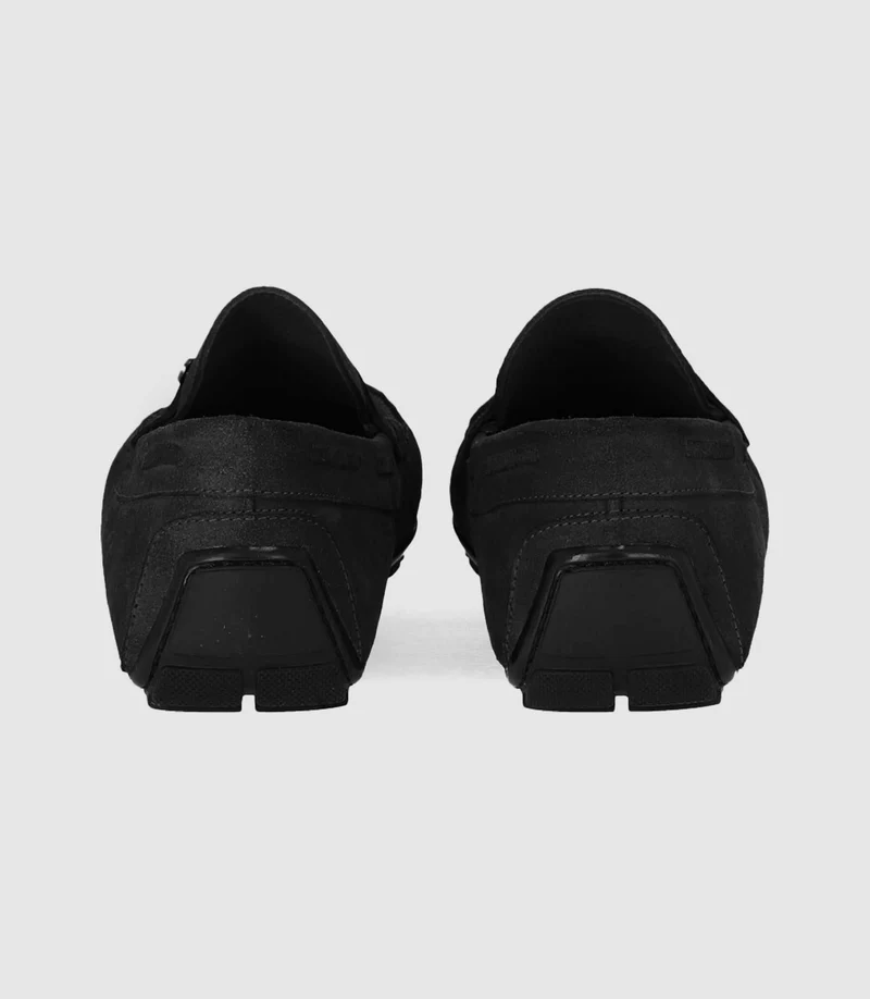 Mocassins en velours noir